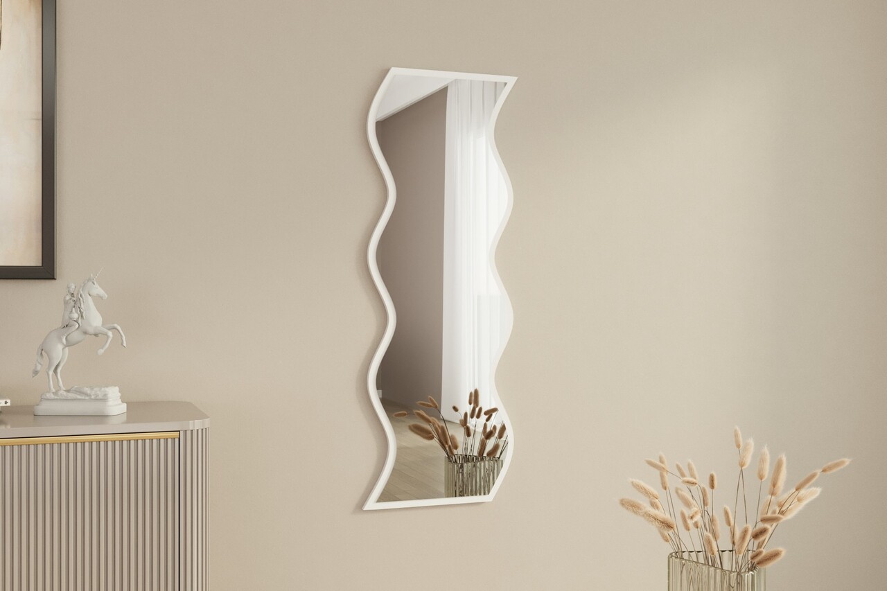 Oglinda decorativa, Hanah Home, Safi, 40x120x2.2 cm, Alb - imagine 7